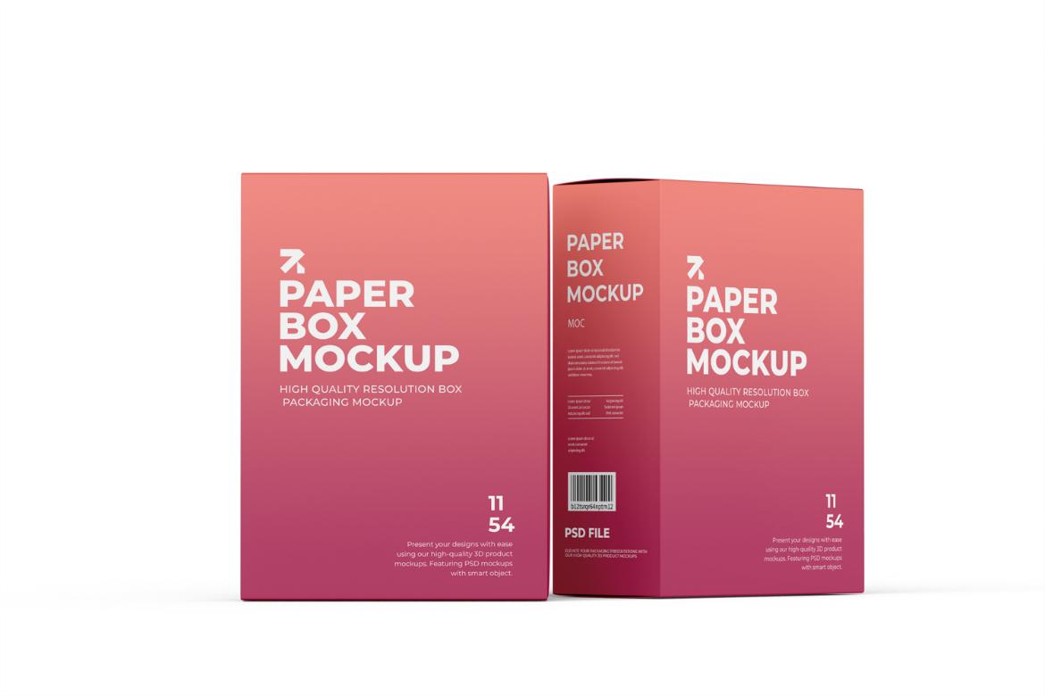 Packaging Cereal Paper Box Mockup