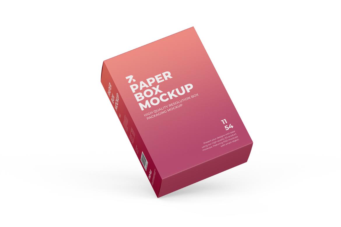Packaging Cereal Paper Box Mockup