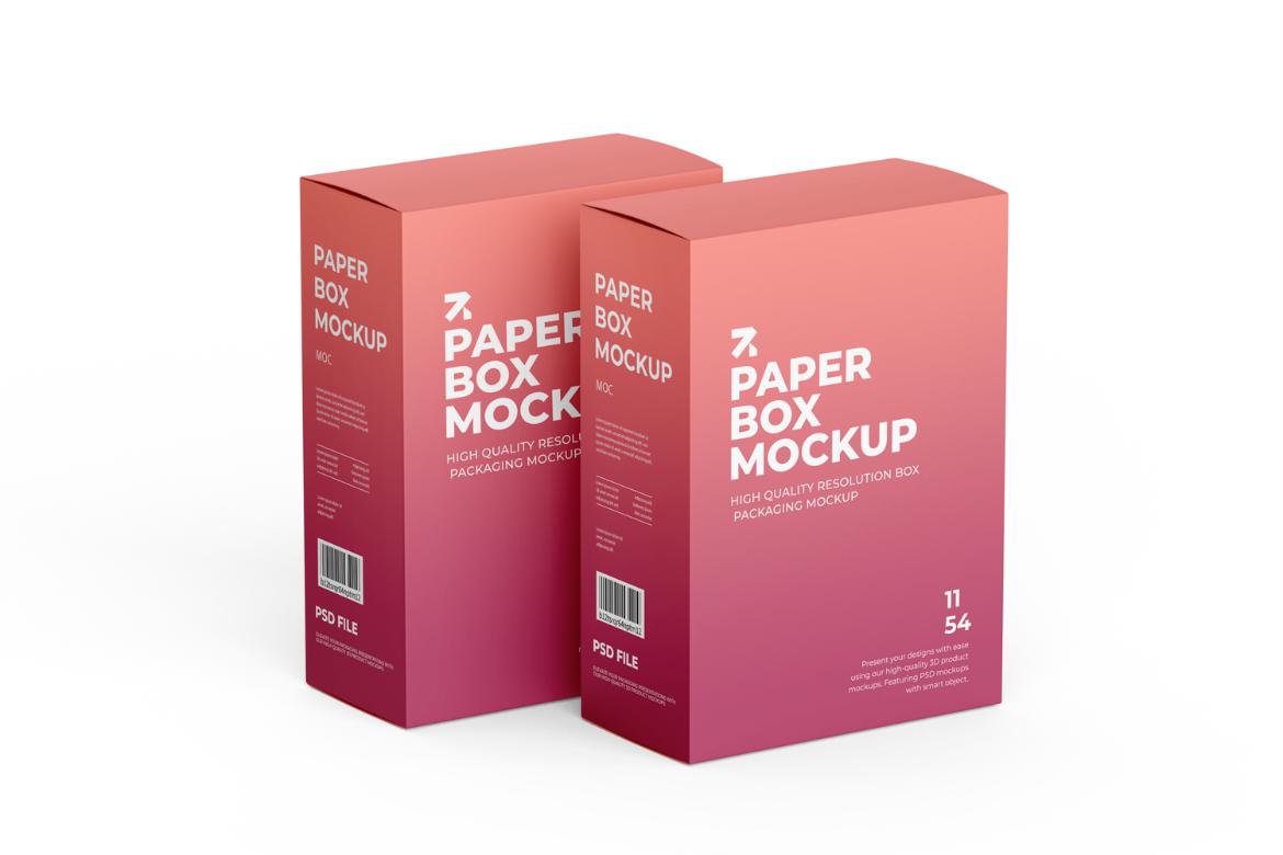 Packaging Cereal Paper Box Mockup