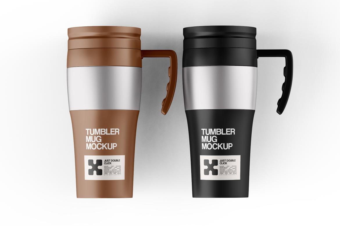 Thermos Tumbler With Handle Mockup