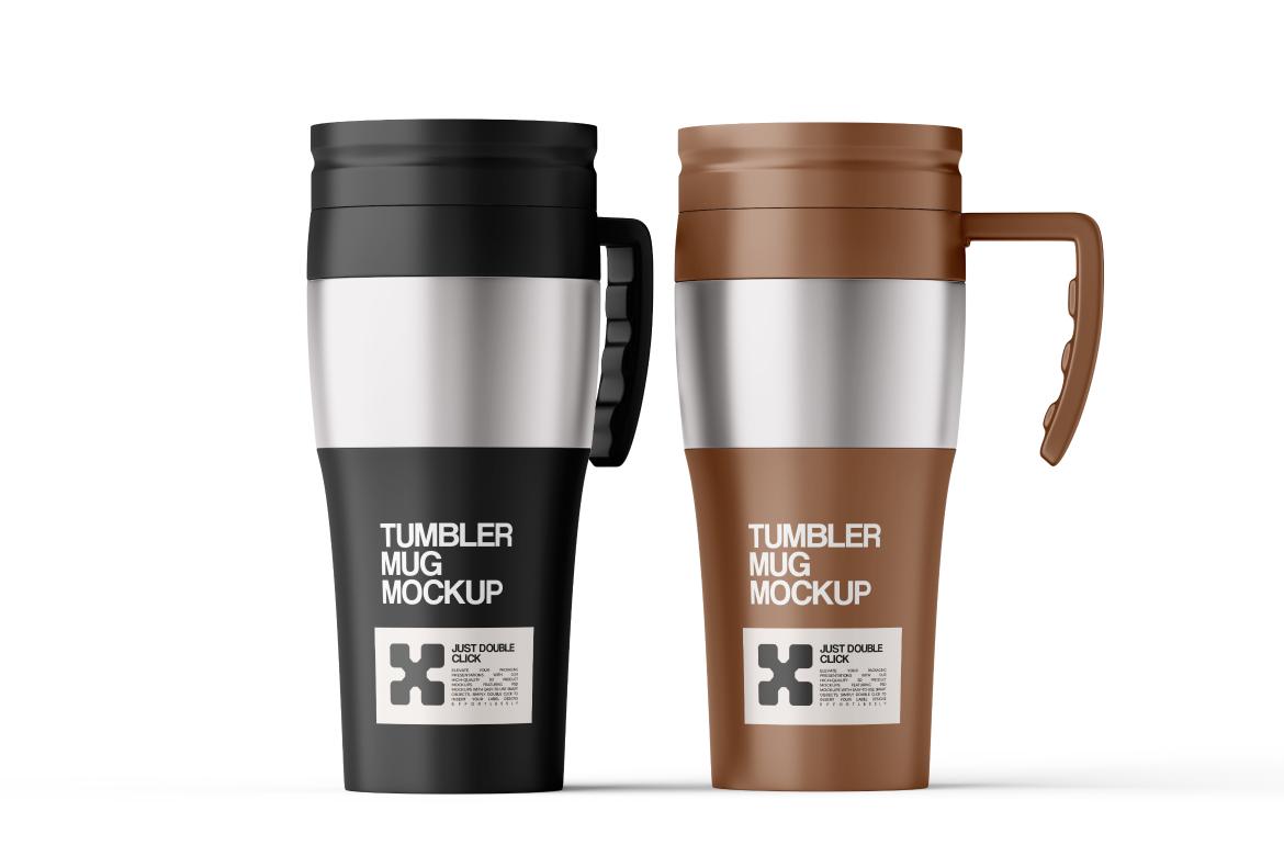 Thermos Tumbler With Handle Mockup