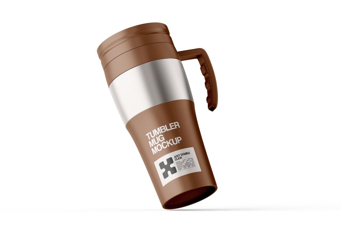 Thermos Tumbler With Handle Mockup