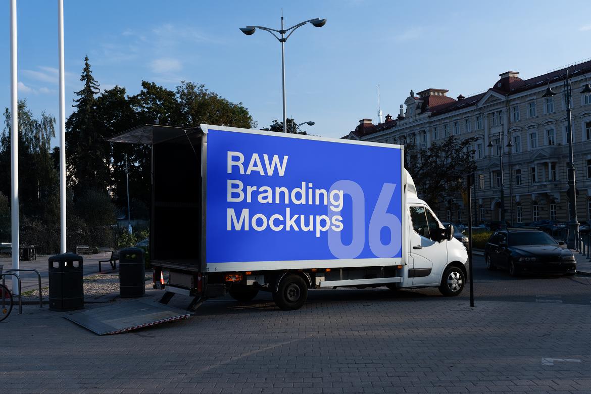 Delivery Truck Mockup Scene Raw-06