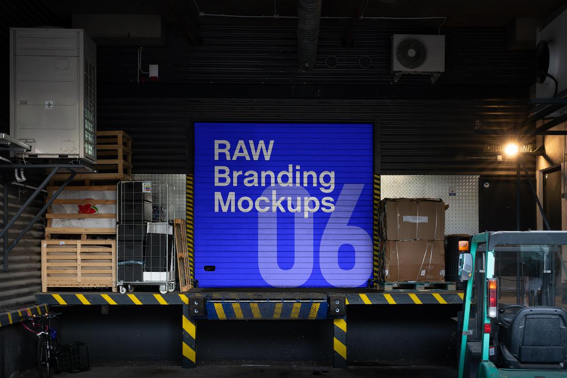 Warehouse Roller Door Mockup Scene Raw-06
