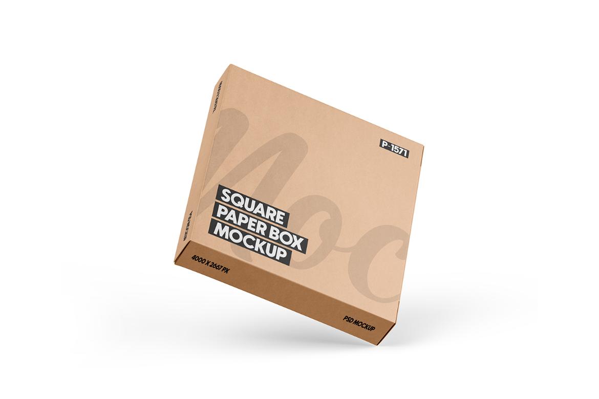 Kraft Square Box Mockup