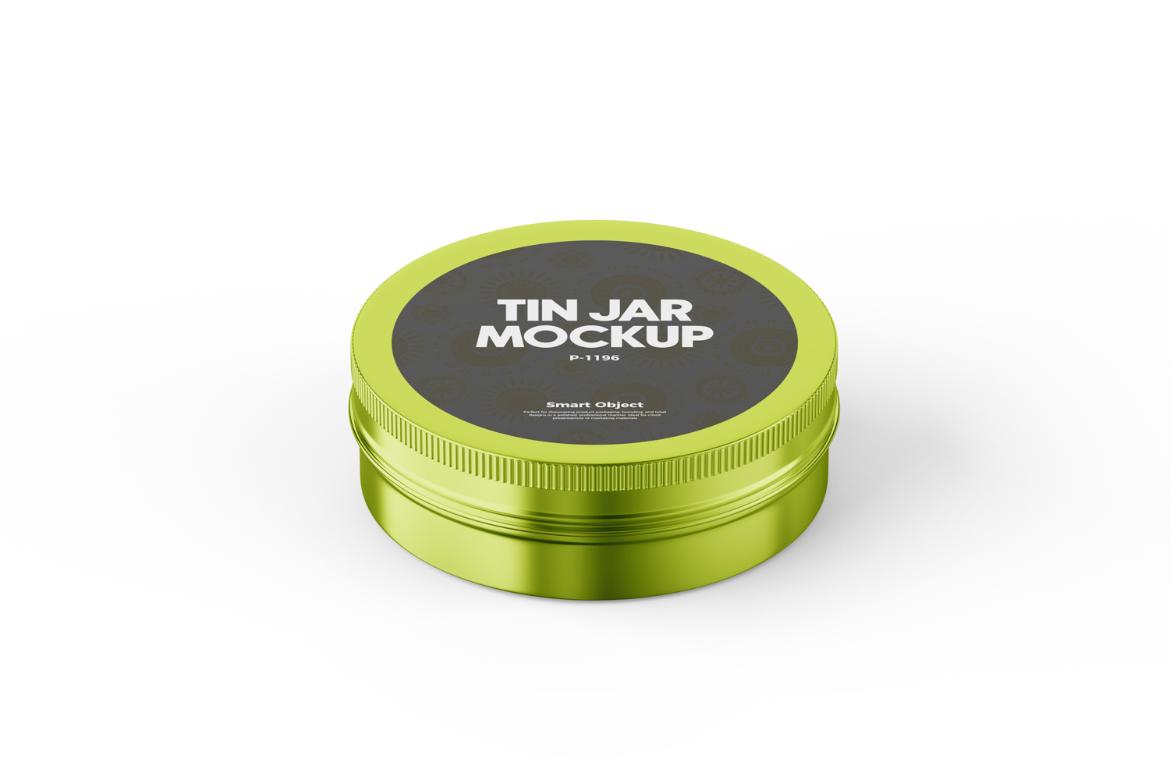 Cosmetic Tin Jar Mockup