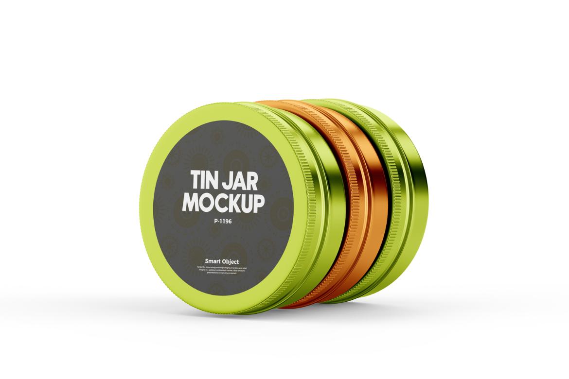 Cosmetic Tin Jar Mockup