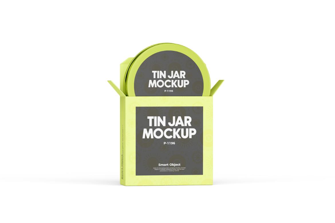 Cosmetic Tin Jar Mockup