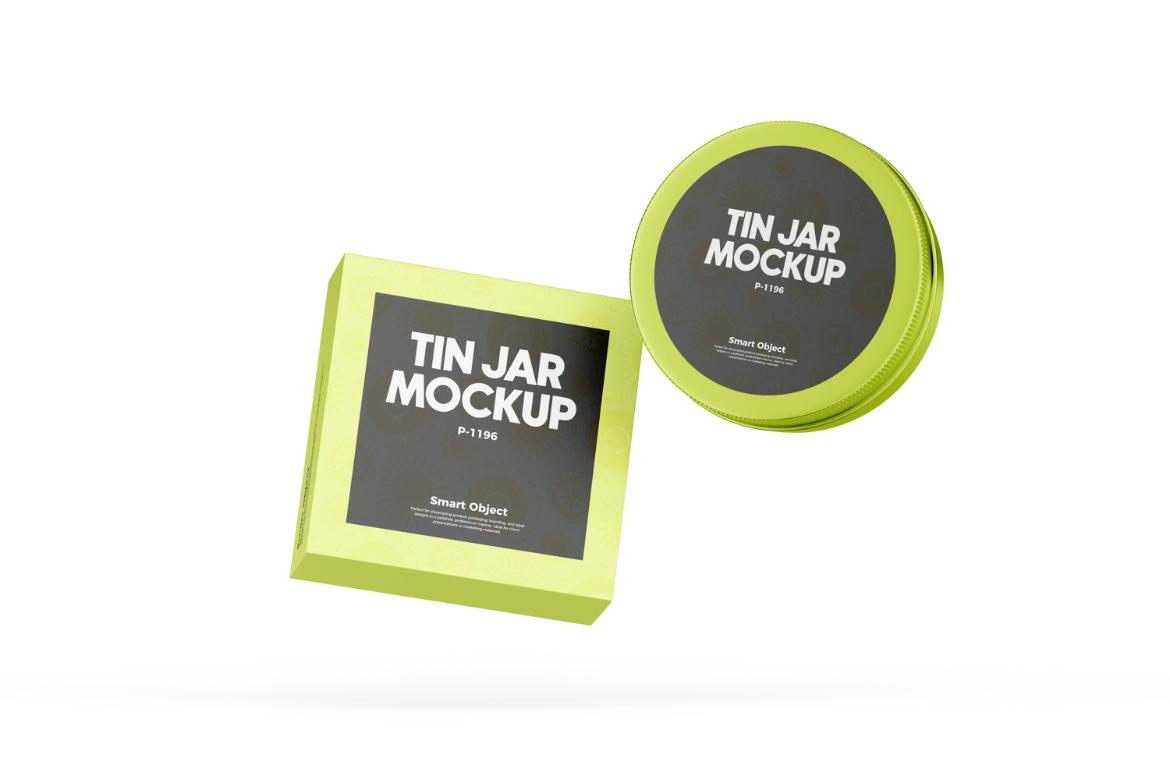 Cosmetic Tin Jar Mockup