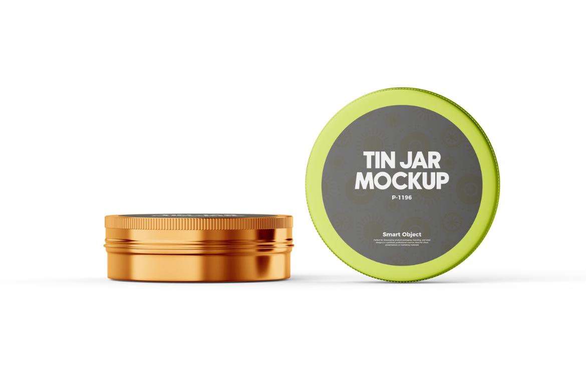 Cosmetic Tin Jar Mockup