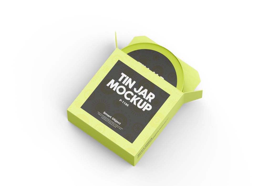 Cosmetic Tin Jar Mockup