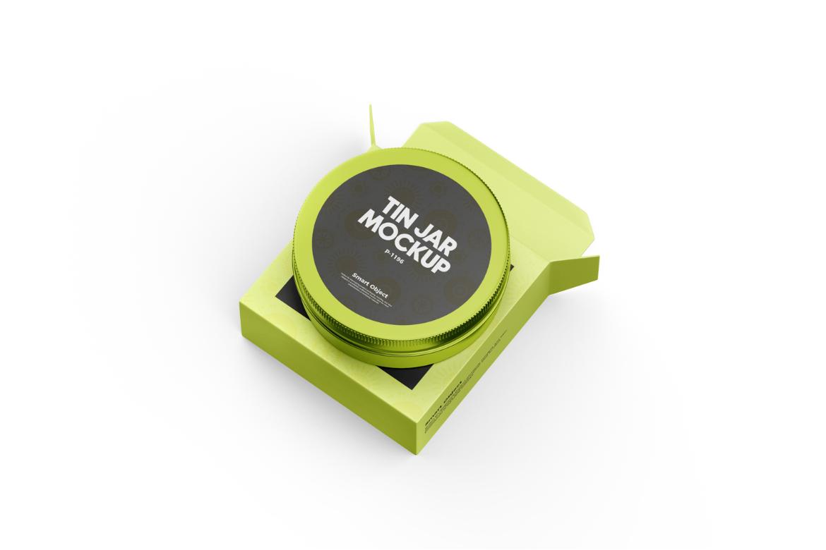 Cosmetic Tin Jar Mockup