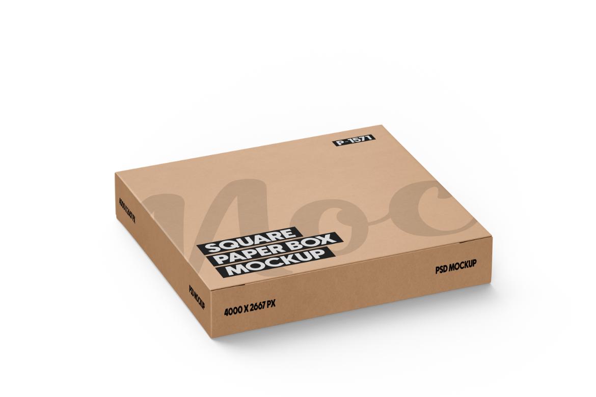 Kraft Square Box Mockup