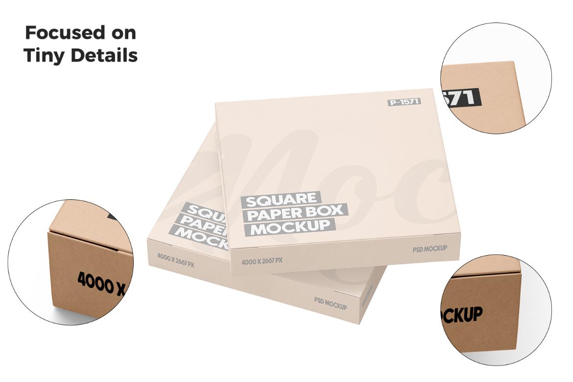 Kraft Square Box Mockup