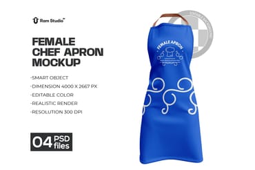 Restaurant Apron Mockup For Chef