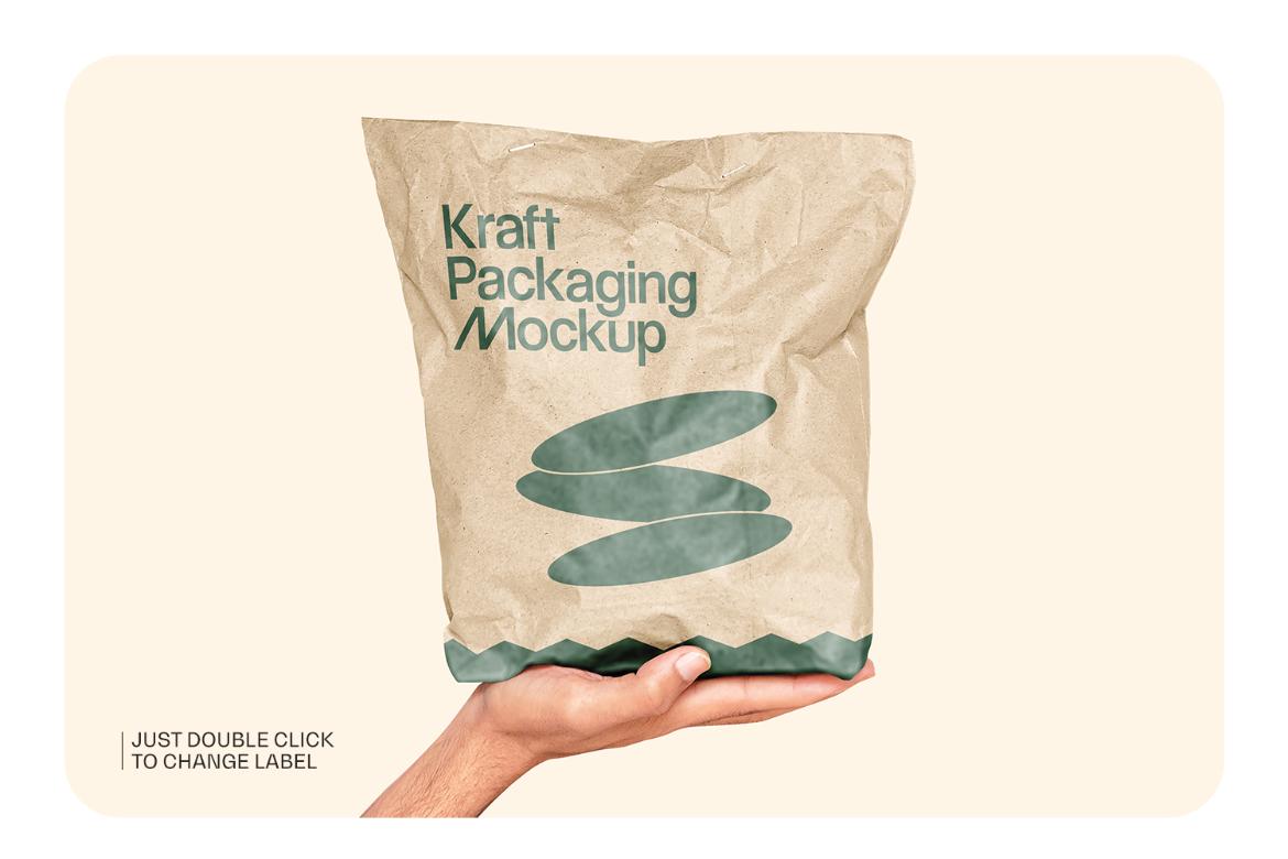 Kraft Paper Food Bag Mockup