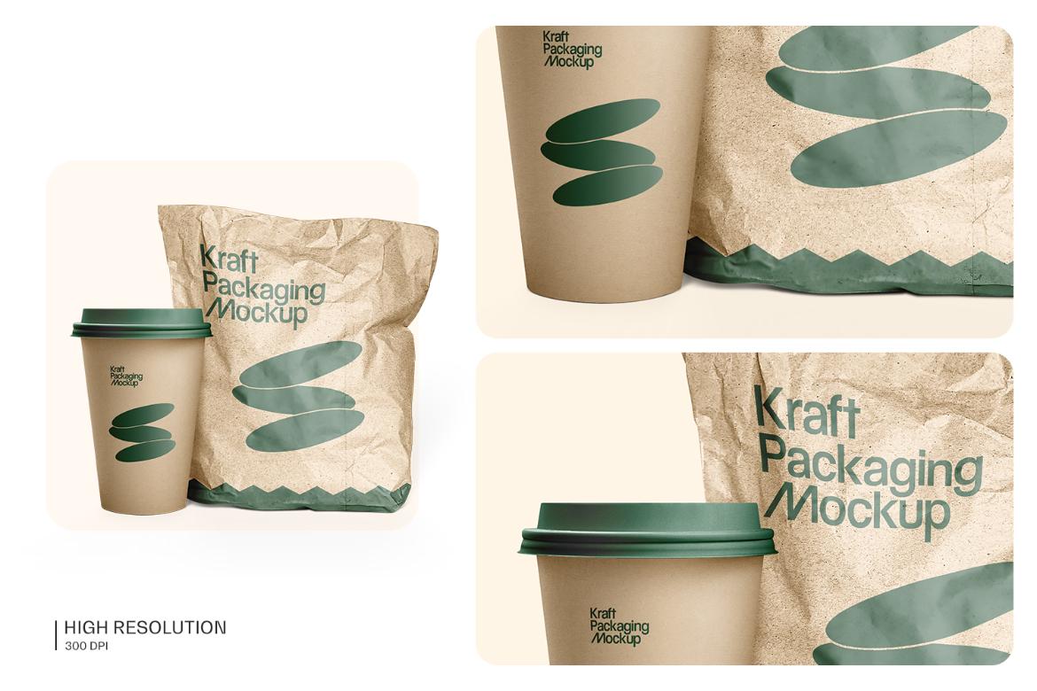 Kraft Paper Food Bag Mockup