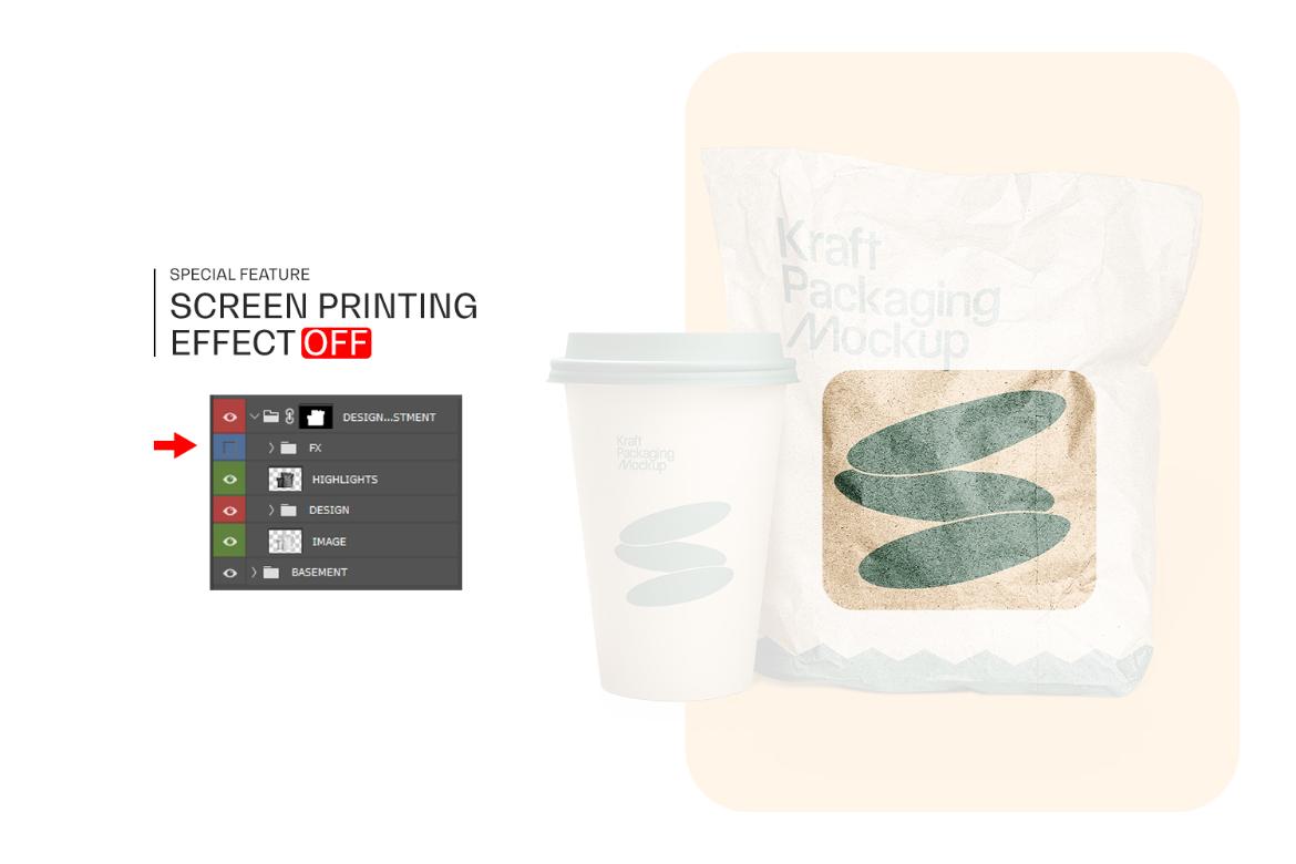 Kraft Paper Food Bag Mockup