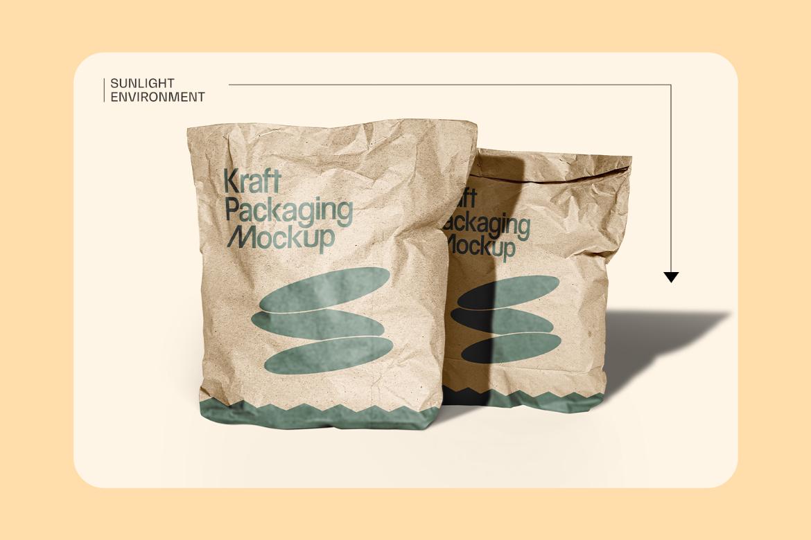 Kraft Paper Food Bag Mockup