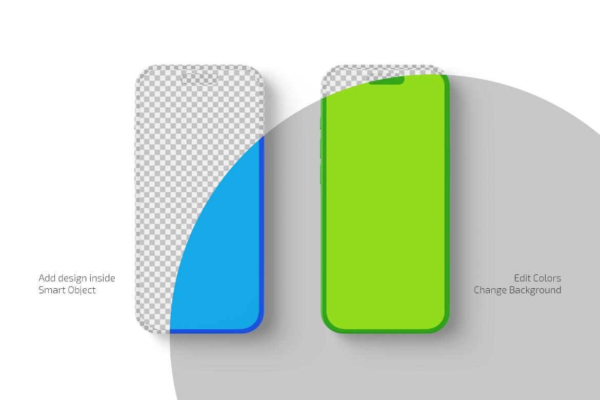 Clay iPhone Mockup Set