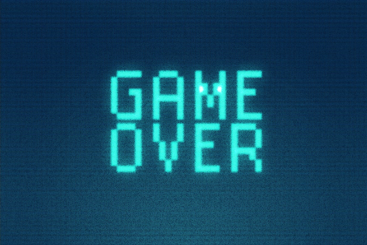 Retro Monitor Game Neon Text Effect