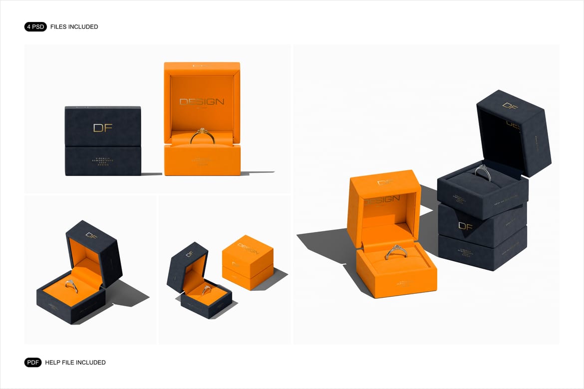 Jewelry Box Mockup Set