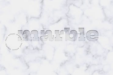 Engraved Marble Text Effect Mockup
