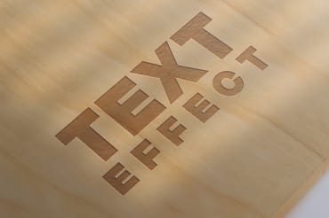 Wood Text Effect Mockup