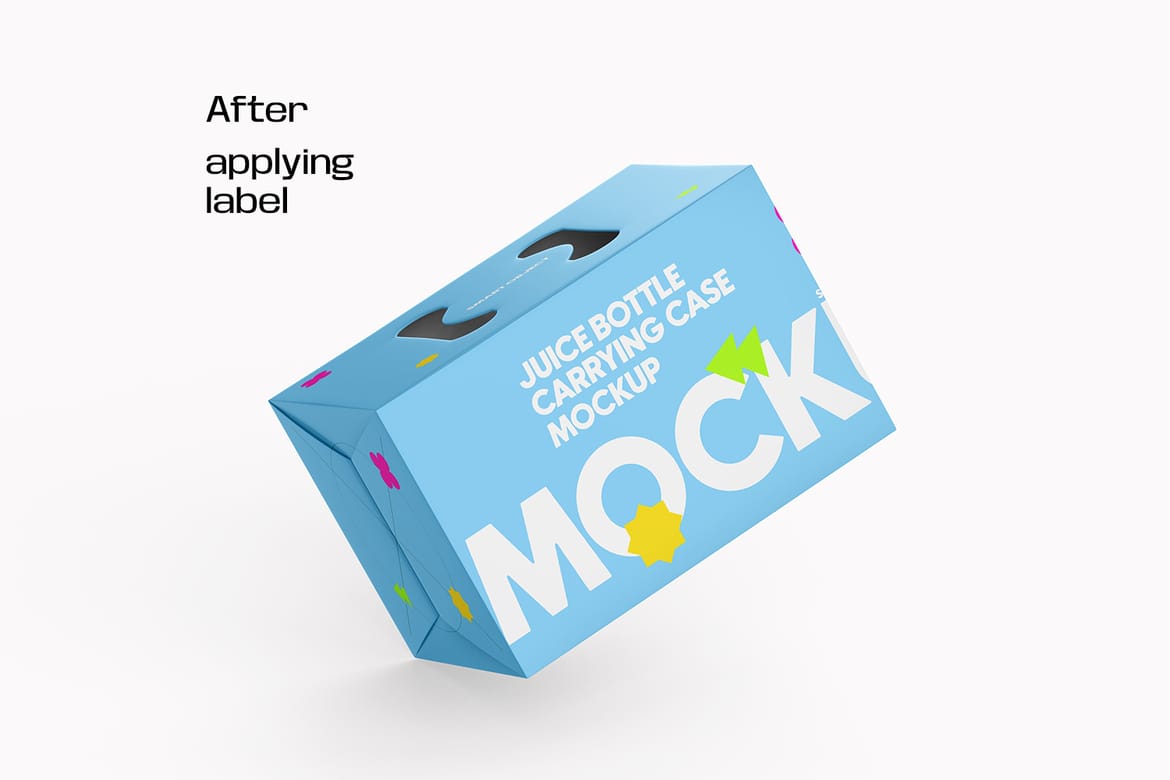 Juice Carrying Cardboard Box Mockup