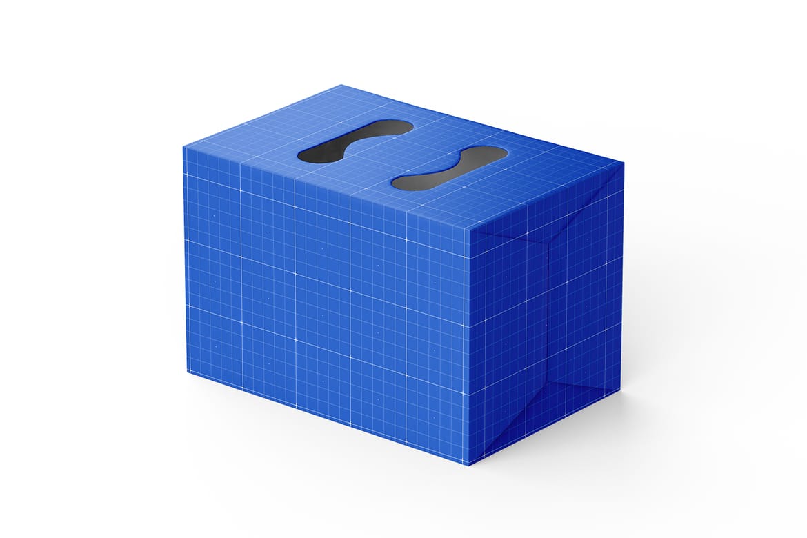 Juice Carrying Cardboard Box Mockup