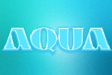 Crystal Aqua Text Effect