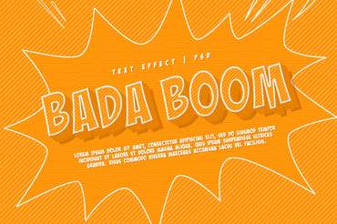 Comic Text Effect Mockup