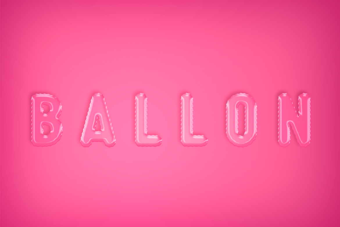 Balloon Texture Text Effect Mockup