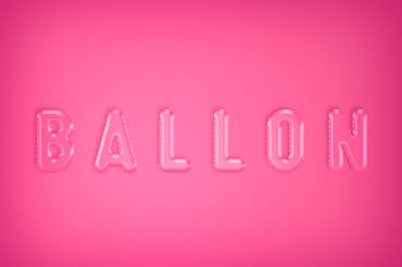 Balloon Texture Text Effect Mockup