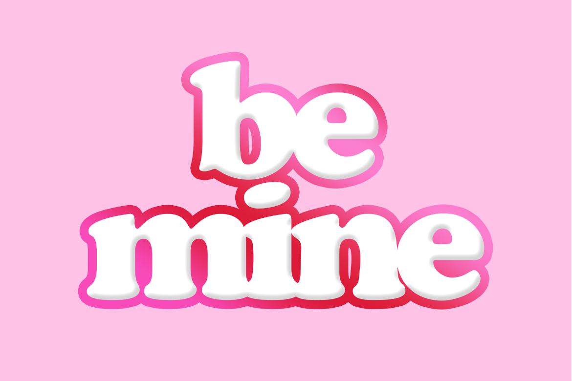 Glossy and Bold Pink Text Effect