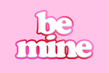 Glossy and Bold Pink Text Effect
