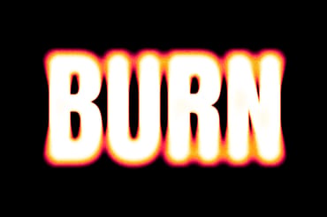 Burn Blur Text Effect