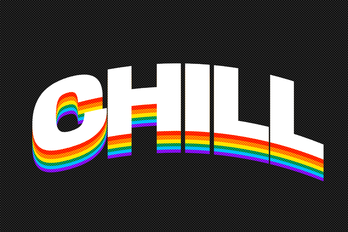 Layers of Different Colors Text effect