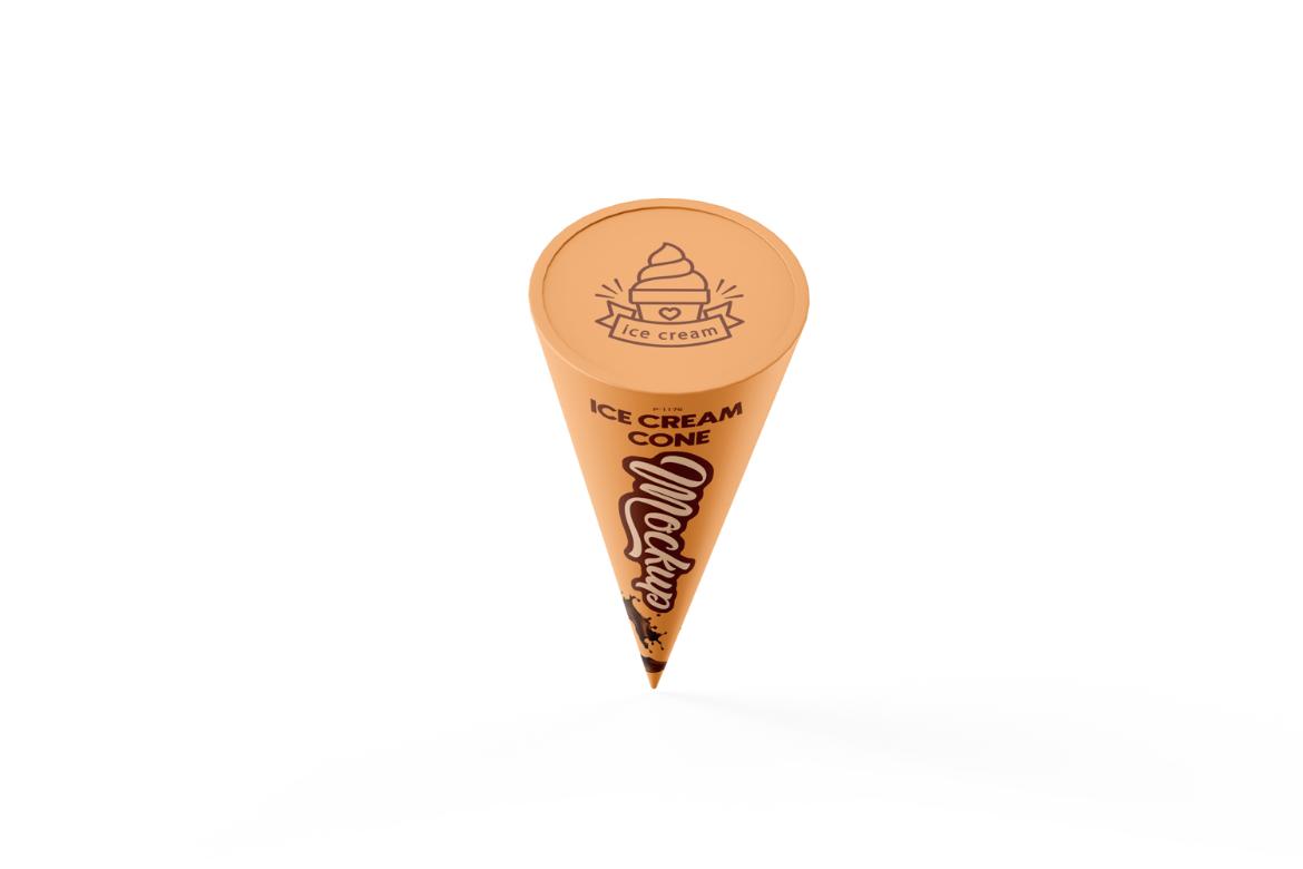 Realistic Ice Cream Cone Mockup