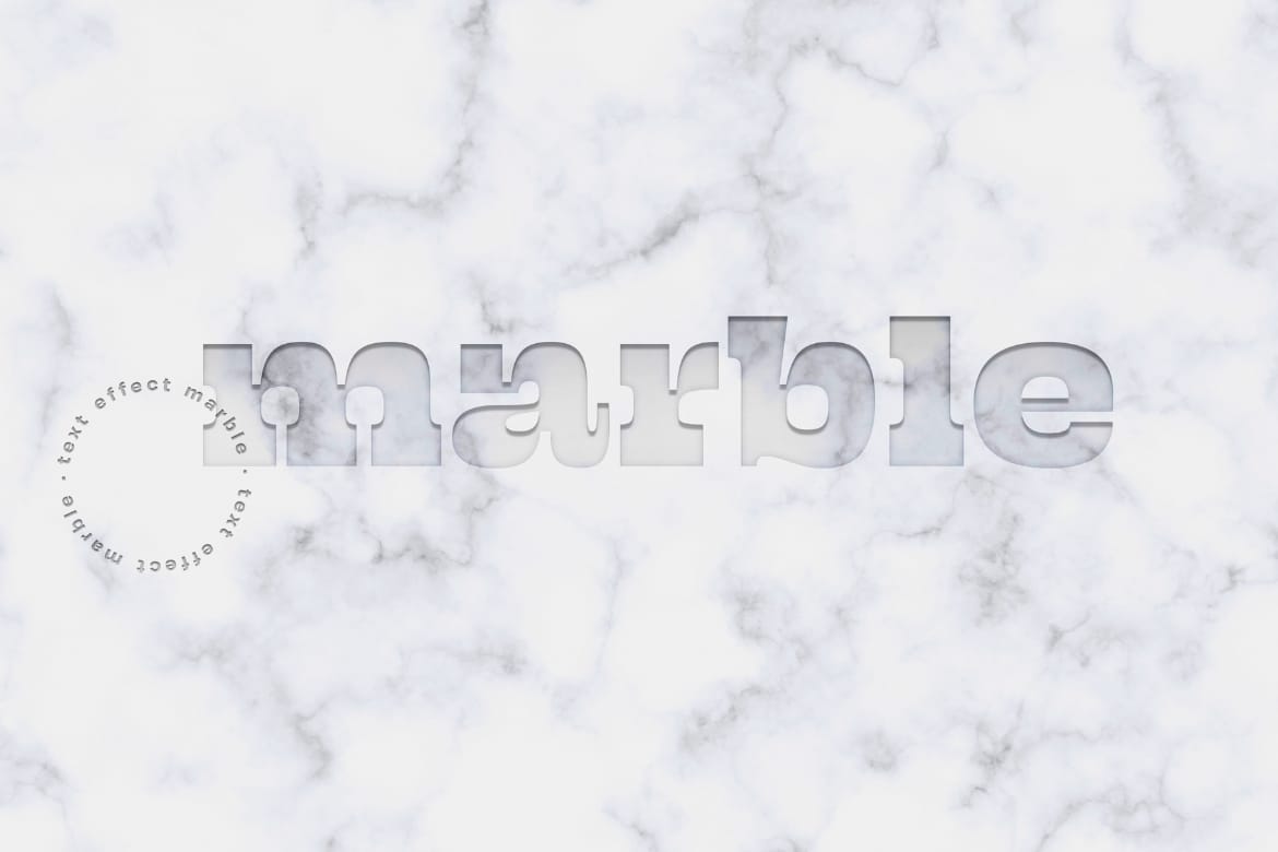 Engraved Marble Text Effect Mockup
