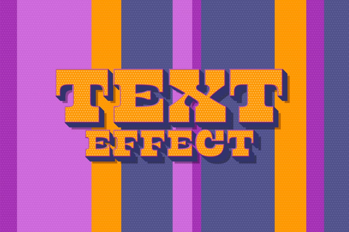 Colorful Text Effect Mockup