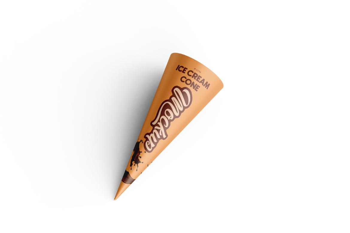 Realistic Ice Cream Cone Mockup