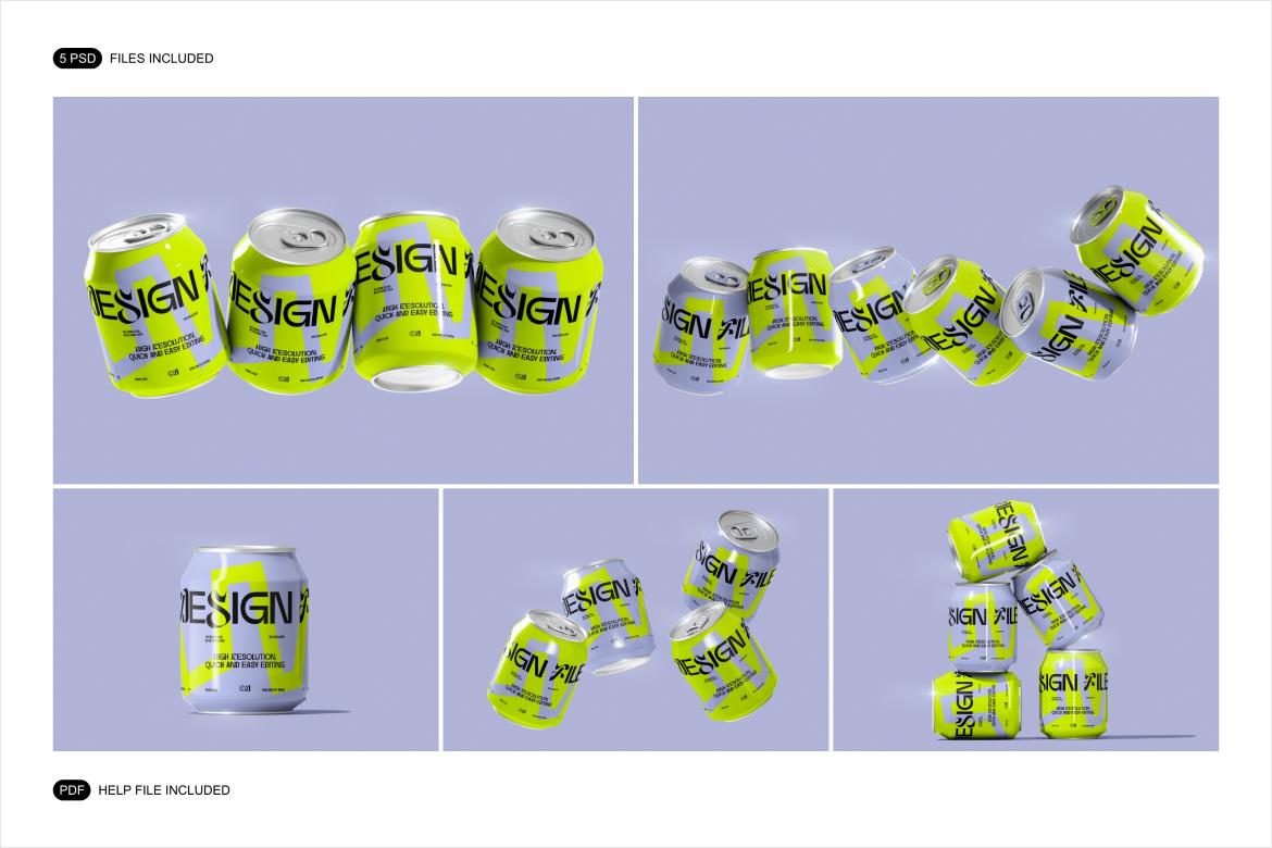 Mini Soda / Beer Can Mockup Set
