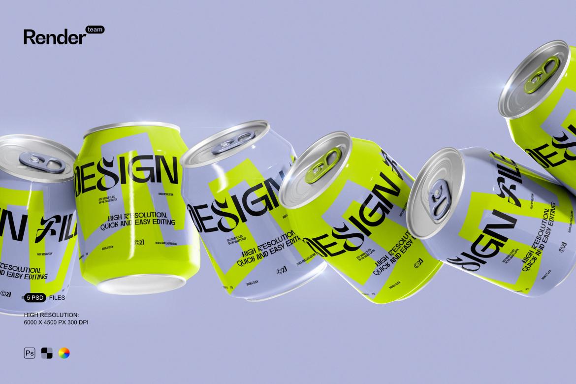 Mini Soda / Beer Can Mockup Set