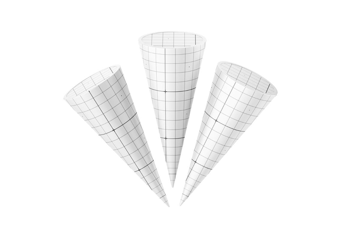 Realistic Ice Cream Cone Mockup