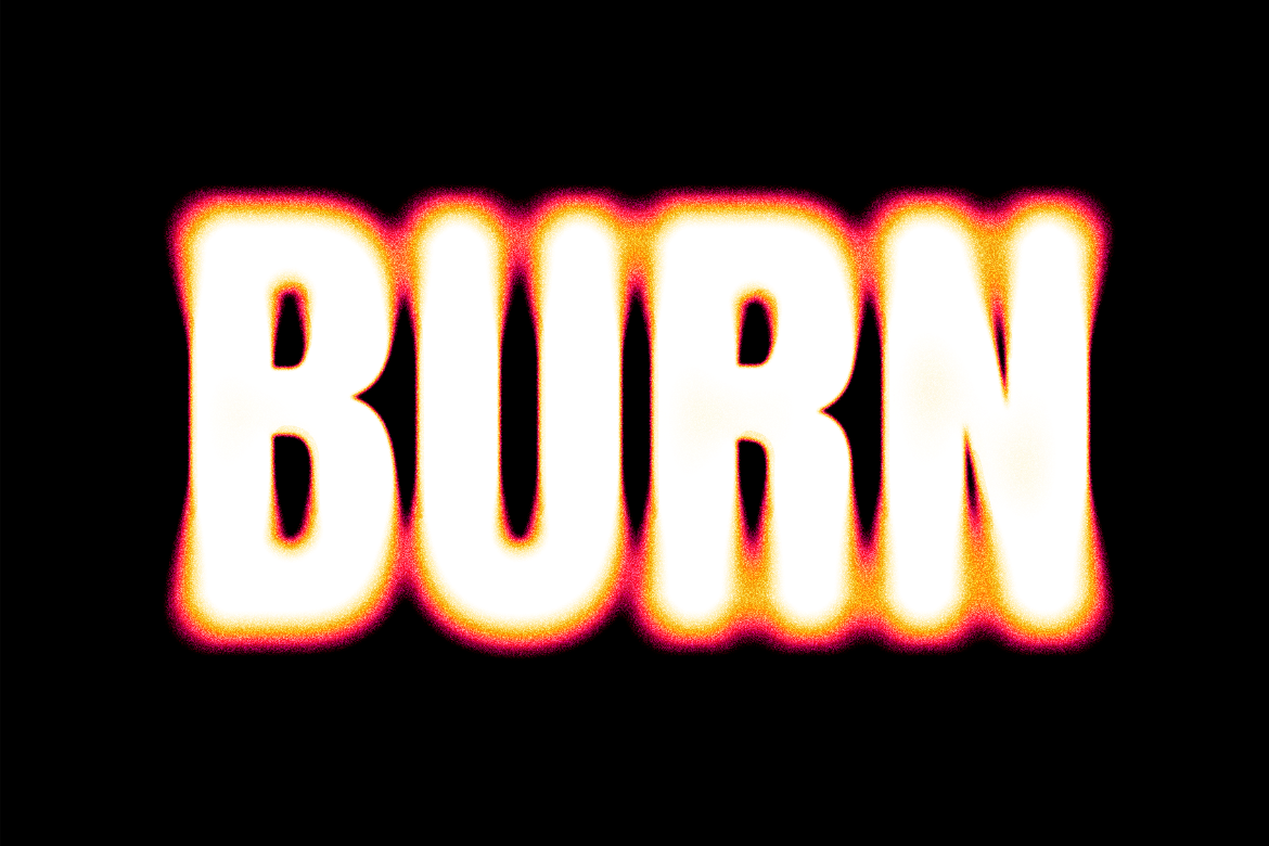 Burn Blur Text Effect