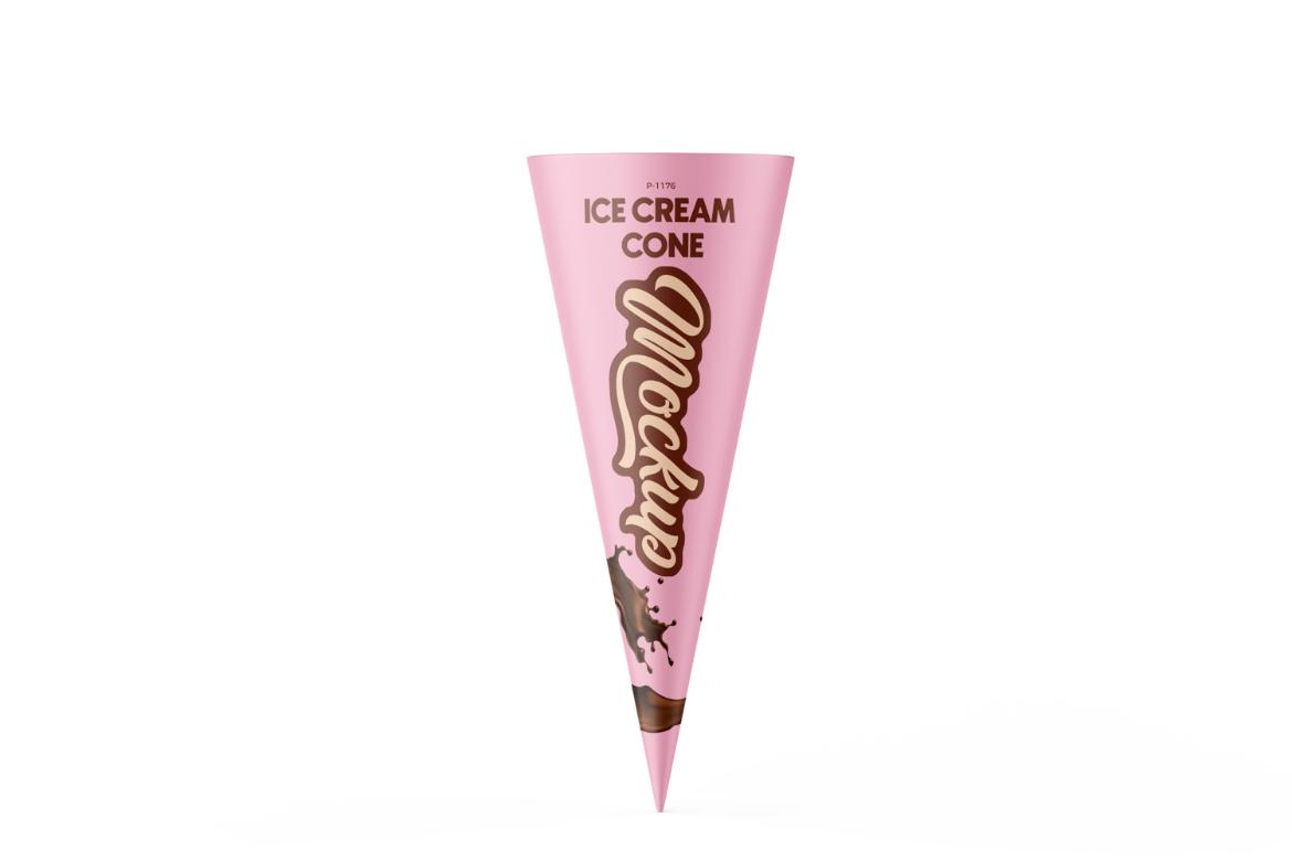 Realistic Ice Cream Cone Mockup