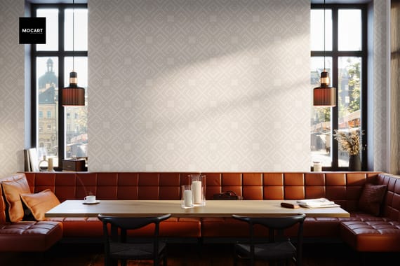 Cafe Interior Wallpaper Mockup v.2