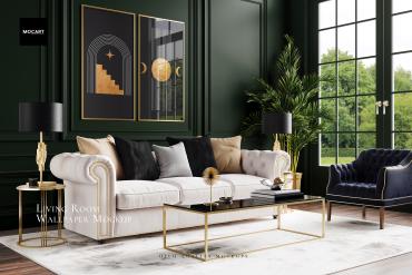 Living Room Wallpaper Mockup v.3
