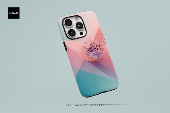 Popsocket + iPhone 15Pro Matte Tough Case